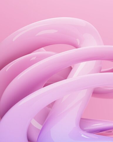 a pink and purple abstract background with wavy shapes